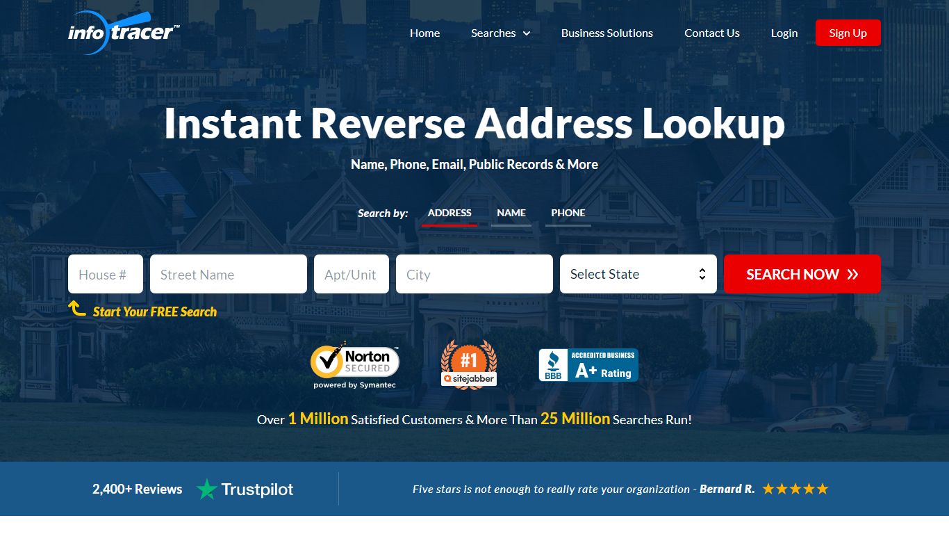 Reverse Address Lookup | Online Address Search | InfoTracer